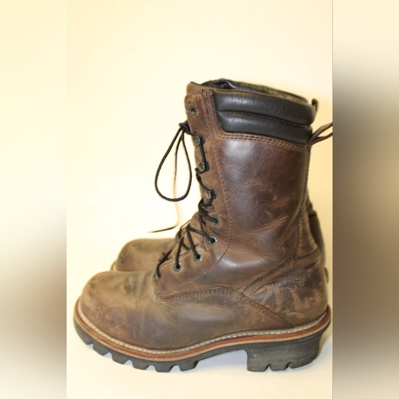 Red Wing 2209 Men 8D 40.5 Brown Leather Padded Cuff Work Utility Industrial Boot